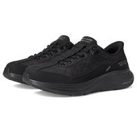 Skechers Baskets à enfiler Contour Foam pour homme - Coupe confortable - Mains libres, noir/noir, 40 EU