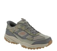 Skechers Baskets à Enfiler Vigor at Hands Free pour Homme, Olive/Gris, 7.5 Wide