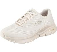 Skechers Baskets Arch Fit Big Appeal pour Femme, Bordure en Maille Blanc cassé, 41 EU