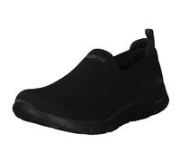 Skechers Baskets Arch Fit Refine Don't Go pour Femme, Tricot Noir chiné, 36 EU