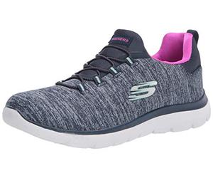 Skechers Baskets Athleisure pour Femme, Bleu Marine/Rose Vif, Pointure 37, M, 36 EU