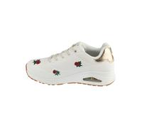 SKECHERS Baskets basses 'UNO - CHAMPAGNE & ROSES' or / vert foncé / rouge foncé / blanc, Taille 37
