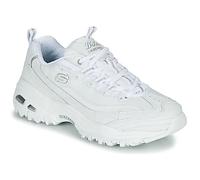 Skechers Baskets femme D'Lites Fresh Start, cuir/mesh blanc, garniture argentée, 36 EU