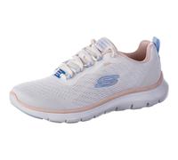 Skechers Femme Flex Appeal 5.0 New Path Basket, Natural Mesh/Light Blue & Peach Trim, 39 EU