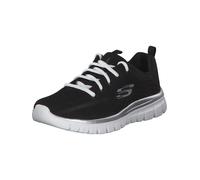 SKECHERS Baskets basses 'Graceful Get Connected' noir / blanc, Taille 37