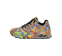 SKECHERS Baskets basses 'Infinite Drip' aqua / vert clair / orange fluo / noir, Taille 38