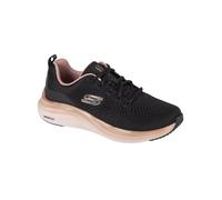 Skechers Baskets Vapor Foam Midnight Glimmer Maille noire bordure or rose Femme 36