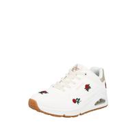SKECHERS Baskets basses 'UNO - CHAMPAGNE & ROSES' or / vert foncé / rouge foncé / blanc, Taille 41