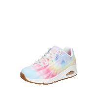 SKECHERS Baskets basses 'UNO - HYPED HIPPIE' bleu clair / jaune / rose / blanc, Taille 36