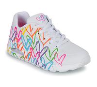 Skechers Femme Uno Highlight Love Basket, Cuir Duraleather Blanc et Imprimé C Urs Multiples, 40 EU