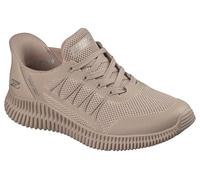 Skechers Baskets Bobs Geo Lite Divine Pace pour Femme, Tricot Brun Clair, 41 EU