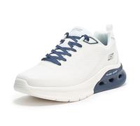 Skechers Baskets Bobs Glide Step Arc Waves 2.0 Class Rank pour Homme, Blanc/Bleu Marine, 48.5 EU