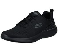 Skechers Homme Bounder 2.0 Nasher Baskets, Bordure Noire en Maille Noire, 44 EU