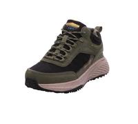 Skechers Baskets Bounder RSE Brekor pour Homme, Maille Nubuck Olive TPU Bordure Noire, 42 EU