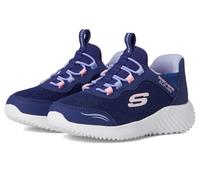 Skechers Baskets Bounder Simples et Mignonnes pour Fille, Bleu Marine, 1.5 Little Kid