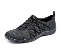 Skechers Baskets Breathe Easy-Infi Knity pour Femme, Noir, 38.5 EU