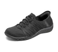 Skechers Baskets Breathe Easy-Roll with Me – Femme, Noir, 9.5 Wide