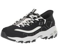 Skechers Baskets Classiques à Enfiler D'Lites pour Femme, Noir, 8.5 Wide