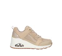 Skechers Baskets compensées Uno pour Femme, Naturel, 37 EU