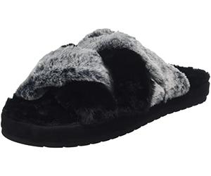 Skechers Baskets confortables à enfiler pour femme, Noir, 36 EU