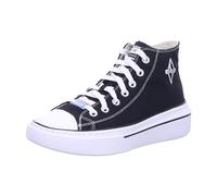 Skechers Canvas Mid Top Lace-Up W Air-Cooled Low-Top Trainers Womens Noir/Blanc 6 (39) Female