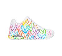Skechers Femme Uno Highlight Love Basket, Blanc et Multi C Ur Imprimé Duraleather Whi, 36 EU