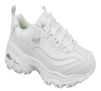 Skechers Baskets D'Lites Fresh Start 11931-wsl Cuir/Maille Détails Argentés Blanc Femme 37 EU