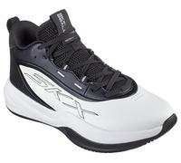 Skechers Baskets de Basketball Pure Klutch pour Homme, Blanc/Noir, 42.5 EU