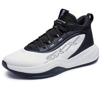 Skechers Baskets de Basketball Pure Klutch pour Homme, Blanc/Noir, 45.5 EU