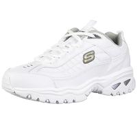 Skechers Baskets de sport Afterburn à lacets pour homme – Blanc