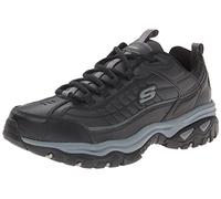 Skechers Baskets de Sport à lacets pour homme Afterburn - Noir - noir/gris,