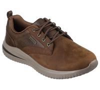 Skechers Baskets Delson 3.0 Glavine pour Homme, Cuir Brun foncé, 43 EU