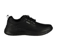 Skechers Baskets Delson 3.0 Glavine pour Homme, Cuir Noir, 42.5 EU