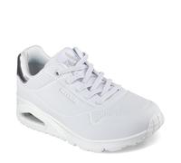 Skechers Baskets d'extérieur Uno-Shimmer pour femme, blanc/argenté, 36.5 EU