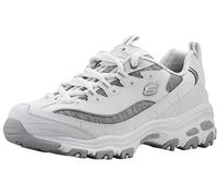 Skechers Baskets D'Lites-Play on pour Femme, Blanc/argenté, 9