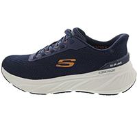 Skechers Homme Edgeride Erlson Basket, Navy Knit/Orange PU, 43 EU