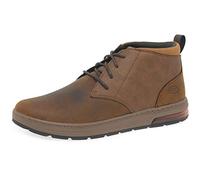 Skechers Baskets Evenston Renli pour Homme, Cuir Brun foncé, 11 UK