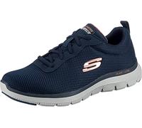 Skechers Baskets Flex Advantage 4.0 Providence pour Homme, Bordure Noire en Maille PU Bleu Marine, 45 EU