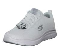 Skechers Baskets Flex Advantage SR Bendon pour Homme, Traitements Anti-Taches et Anti-Taches en Maille Blanche, 39.5 EU