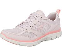 Skechers Femme Flex Appeal 4.0 Active Flow Basket, Bordure en Maille de Cuir Rose Clair, 41 EU