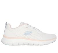 Skechers Baskets Flex Appeal 5.0 pour Femme, Bordure en Maille Naturelle Bleu Clair pêche, 38.5 EU