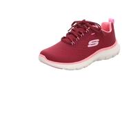Skechers Baskets Flex Appeal 5.0 pour Femme, Bordure Rose en Maille Bordeaux, 36 EU