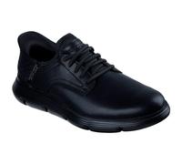 Skechers Chaussures homme Slip-ins Garza-Gervin - Slip-on décontractées, cuir noir, 44 EU