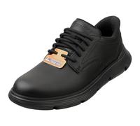 Skechers Baskets Garza Duran pour Homme, Cuir synthétique Noir, 42 EU