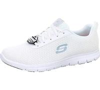 Skechers Baskets Ghenter Bronaugh pour femme, Traitements anti-taches et anti-taches en maille blanche, 4.5 UK