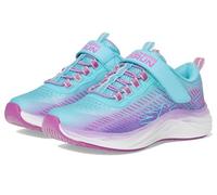 Skechers Baskets Go-Run Accelerate-Glitter Soul pour Fille, Aqua/Violet, 35 EU Little Kid