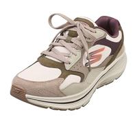 Skechers Baskets Go Run Consistent 2.0 Retro StrideSneaker pour Femme, Bordure Violette en Daim Naturel, 40 EU