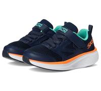 Skechers Baskets Go Run Elevate 2.0 Find My Lil pour garçon, Marine Textile Marine Synthétique Orange Bleu, 4 UK Child