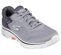 Skechers Homme Go Walk 7 The Construct Baskets, Textile synthétique Gris et Orange, 40 EU