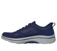Skechers Baskets Go Walk Arch Fit 2.0 Seared pour Homme, Textile Cuir Bleu Marine et Orange, 42 EU